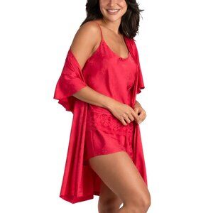 Lilac+London Satin Jacquard Wrap Robe 2X